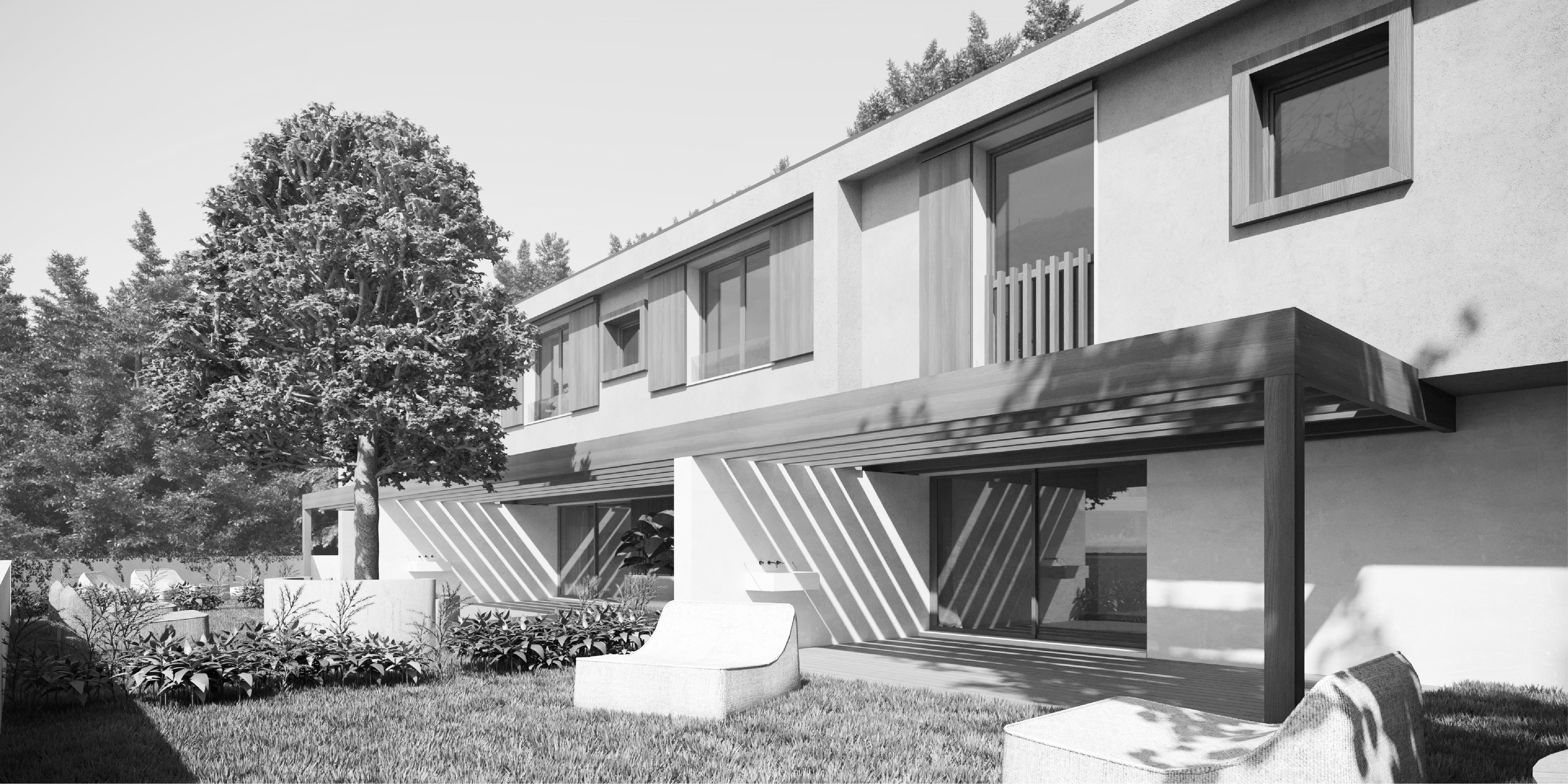 Adjoining villas (2+3 villas)